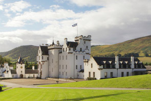 Photo of the exterior of Blair Castle in Highland Perthshire